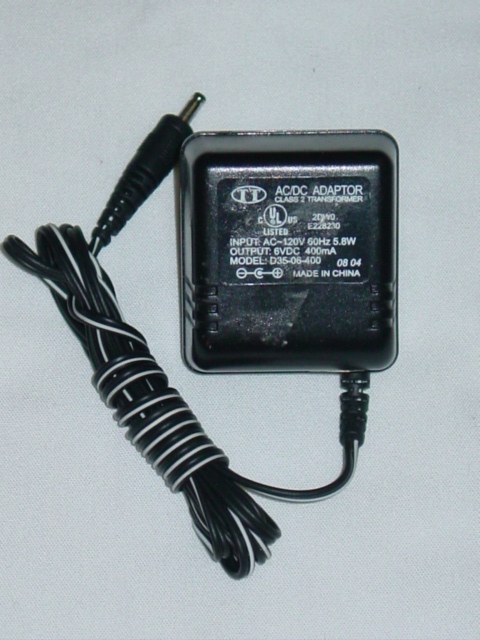 NEW D35-06-400 AC Adapter 6V 400mA D3506400